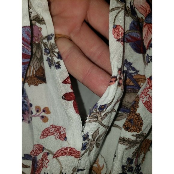 SOLD Umgee Tunic Top Floral Medium Keyhole Lightweight 3/4 Sleeves Spring - Picture 3 of 7